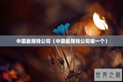 中国最赚钱公司（中国最赚钱公司哪一个）