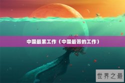 中国最累工作（中国最苦的工作）