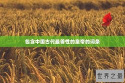 包含中国古代最兽性的皇帝的词条