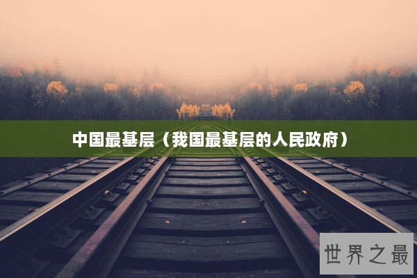 中国最基层（我国最基层的人民政府）