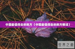 中国最值得去的地方（中国最值得去的地方翻译）