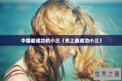 中国最成功的小三（史上最成功小三）