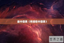 最中国美（有哪些中国美）