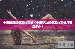 中国联通最便宜的套餐（中国移动最便宜的套餐月租是多少）
