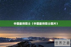 中国最帅院士（中国最帅院士图片）