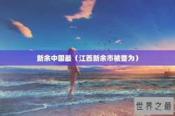新余中国最（江西新余市被誉为）