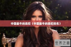 中国最牛的逃犯（中国最牛的逃犯排名）