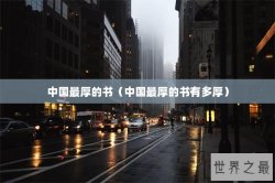 中国最厚的书（中国最厚的书有多厚）