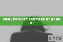中国农业最发达的地方（我国农业生产潜力最大的地区）