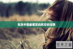 包含中国最便宜的航空的词条