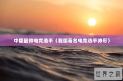 中国最帅电竞选手（我国著名电竞选手帅哥）