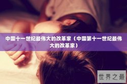 中国十一世纪最伟大的改革家（中国第十一世纪最伟大的改革家）