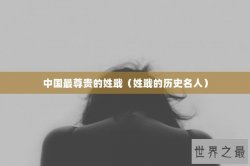 中国最尊贵的姓戢（姓戢的历史名人）