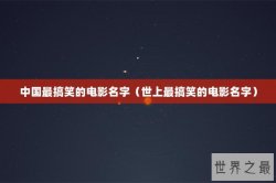 中国最搞笑的电影名字（世上最搞笑的电影名字）