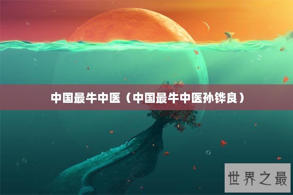 中国最牛中医（中国最牛中医孙铧良）