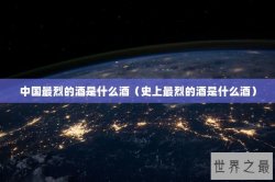 中国最烈的酒是什么酒（史上最烈的酒是什么酒）