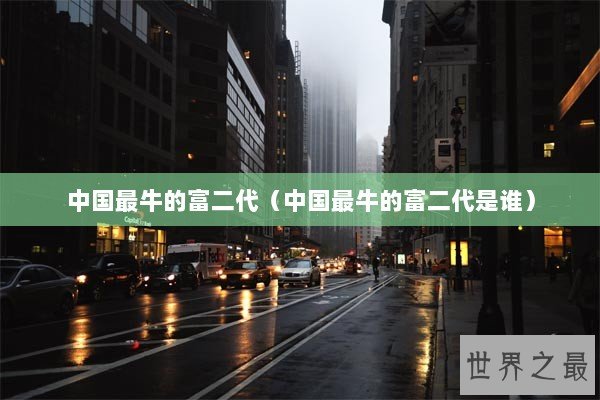 中国最牛的富二代（中国最牛的富二代是谁）