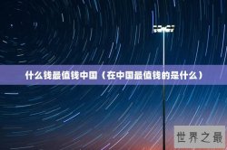 什么钱最值钱中国（在中国最值钱的是什么）