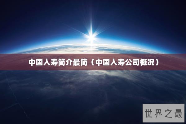 中国人寿简介最简（中国人寿公司概况）