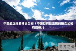 中国最正规的拍卖公司（中国目前最正规的拍卖公司有哪些?）