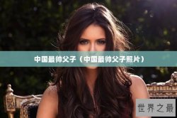 中国最帅父子（中国最帅父子照片）