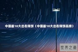 中国最10大出名烧饼（中国最10大出名烧饼品牌）