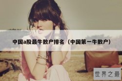 中国a股最牛散户排名（中国第一牛散户）