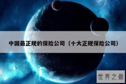 中国最正规的保险公司（十大正规保险公司）