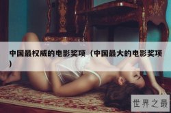 中国最权威的电影奖项（中国最大的电影奖项）