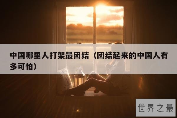 中国哪里人打架最团结(团结起来的中国人有多可怕)