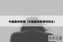 中国最帅男模（中国最帅男模特排名）