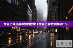 世界上谁是最悲惨的奴隶（世界上最悲惨的是什么）