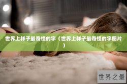世界上样子最奇怪的字（世界上样子最奇怪的字图片）