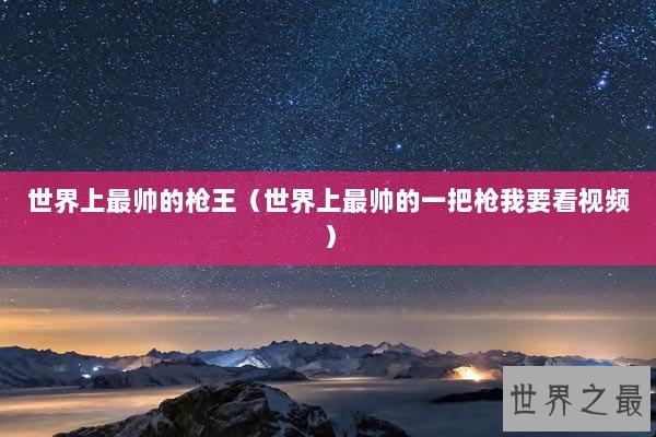 世界上最帅的枪王（世界上最帅的一把枪我要看视频）