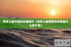 世界上最平民的衣服图片（世界上最便宜的衣服是什么多少钱）