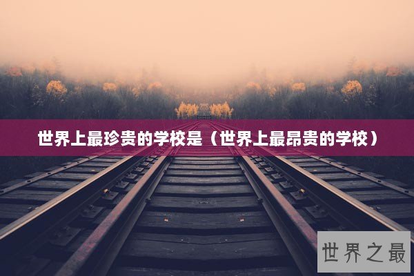 世界上最珍贵的学校是（世界上最昂贵的学校）
