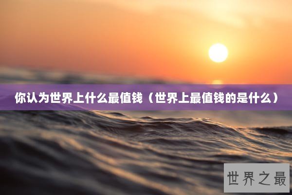 你认为世界上什么最值钱（世界上最值钱的是什么）