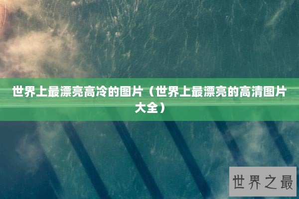 世界上最漂亮高冷的图片（世界上最漂亮的高清图片大全）