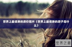 世界上最诡异的房价图片（世界上最诡异的房子是什么）