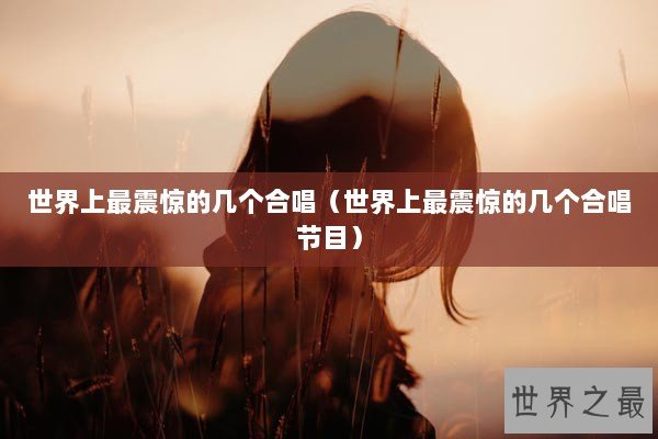 世界上最震惊的几个合唱（世界上最震惊的几个合唱节目）