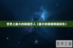 世界上最火的韩国艺人（最火的韩国明星排名）