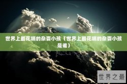 世界上最花哨的杂耍小孩（世界上最花哨的杂耍小孩是谁）