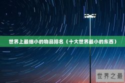 世界上最细小的物品排名（十大世界最小的东西）