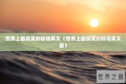 世界上最搞笑的标语英文（世界上最搞笑的标语英文版）