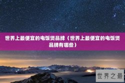 世界上最便宜的电饭煲品牌（世界上最便宜的电饭煲品牌有哪些）