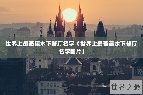 世界上最奇葩水下餐厅名字（世界上最奇葩水下餐厅名字图片）