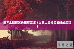 世界上最搞笑的短篇笑话（世界上最搞笑最短的笑话）