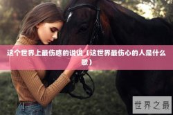 这个世界上最伤感的说说（这世界最伤心的人是什么歌）
