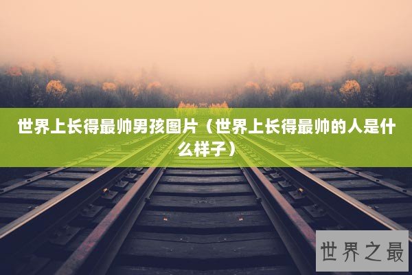 世界上长得最帅男孩图片（世界上长得最帅的人是什么样子）