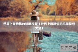 世界上最恐怖的机器视频（世界上最恐怖的机器视频大全）